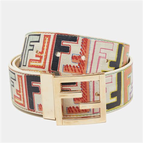 authentic brown fendi belt|Fendi multicolor belt.